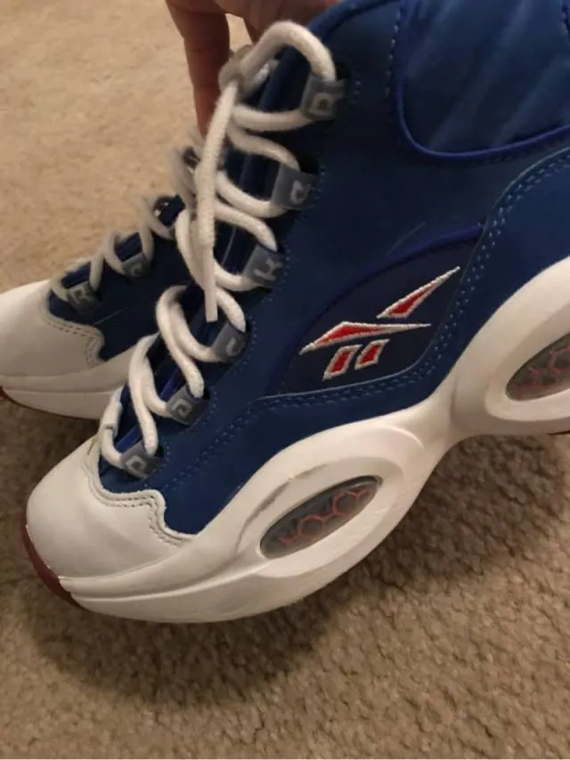 Reebok question blue and red