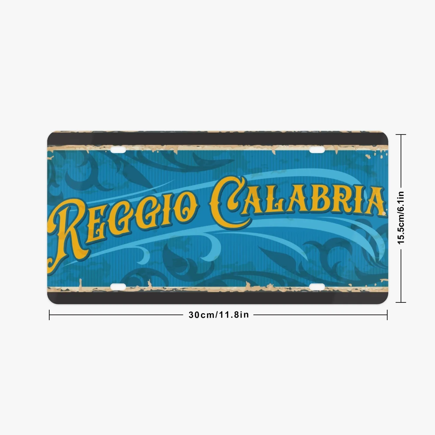 Reggio Calabria License Plate Italian Style