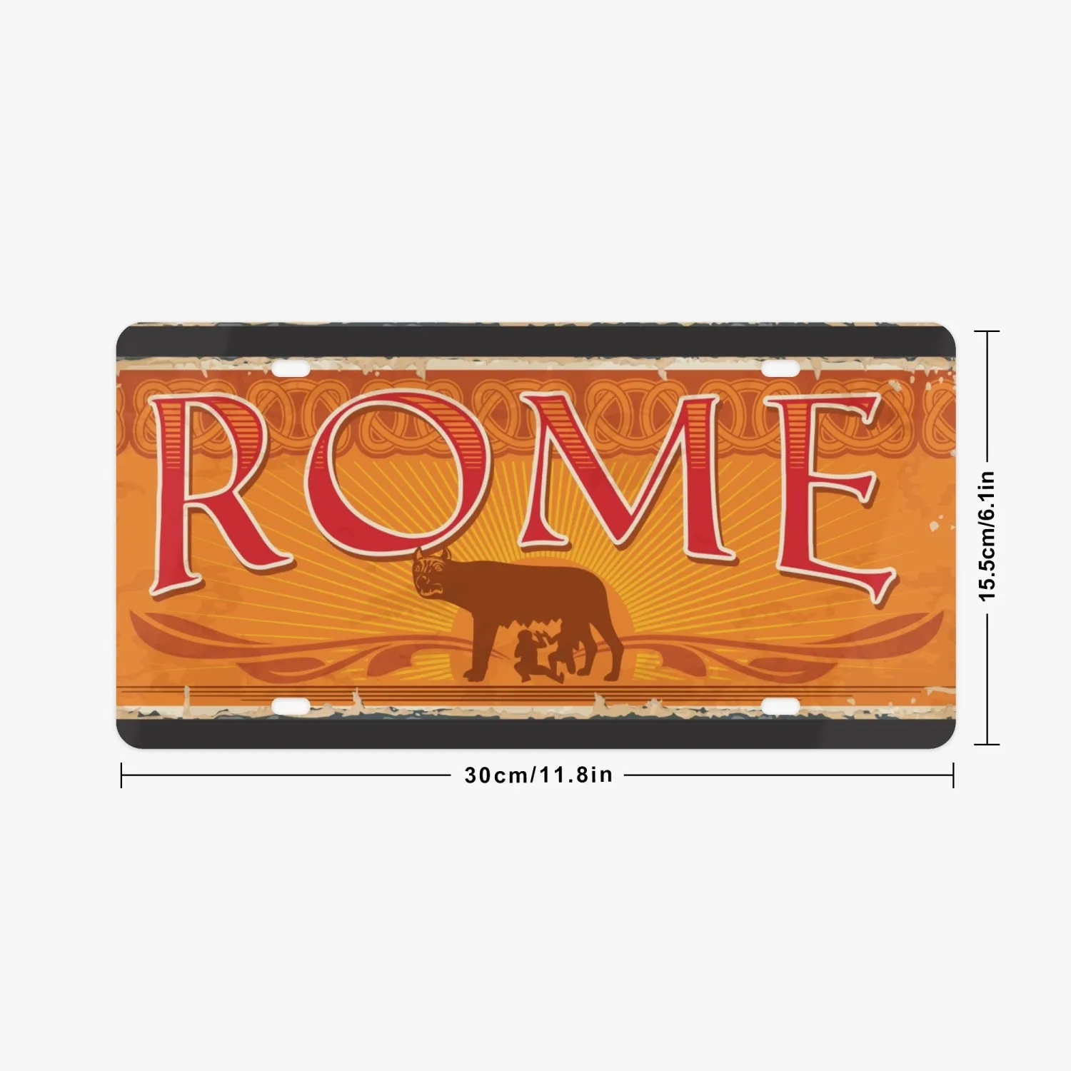 Rome License Plate - Italian Style