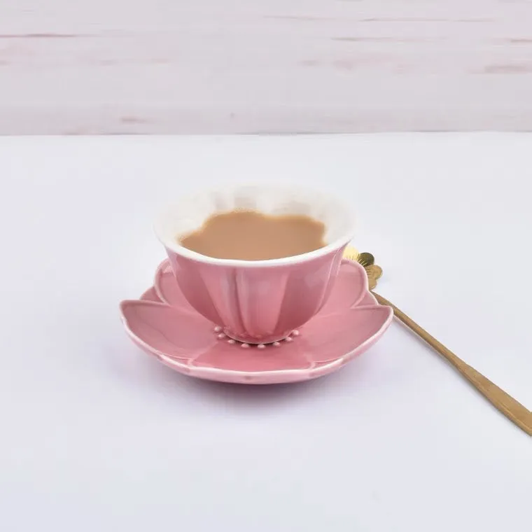 Sakura tea cup + plate