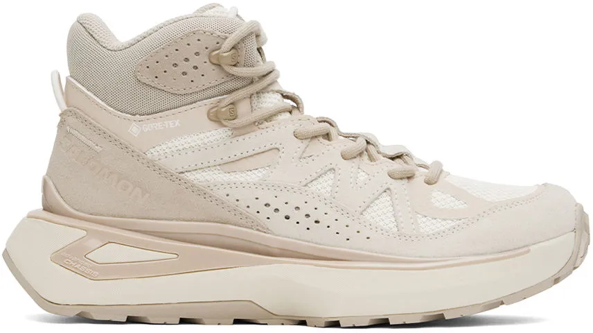 Salomon Beige Odyssey ELMT Mid Gore-Tex Sneakers