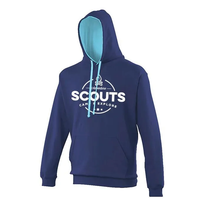 Scouts Camp & Explore Hoodie - Navy/Hawaiian