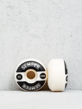 Semper Skateboards Classic 100A Wheels (white/black)