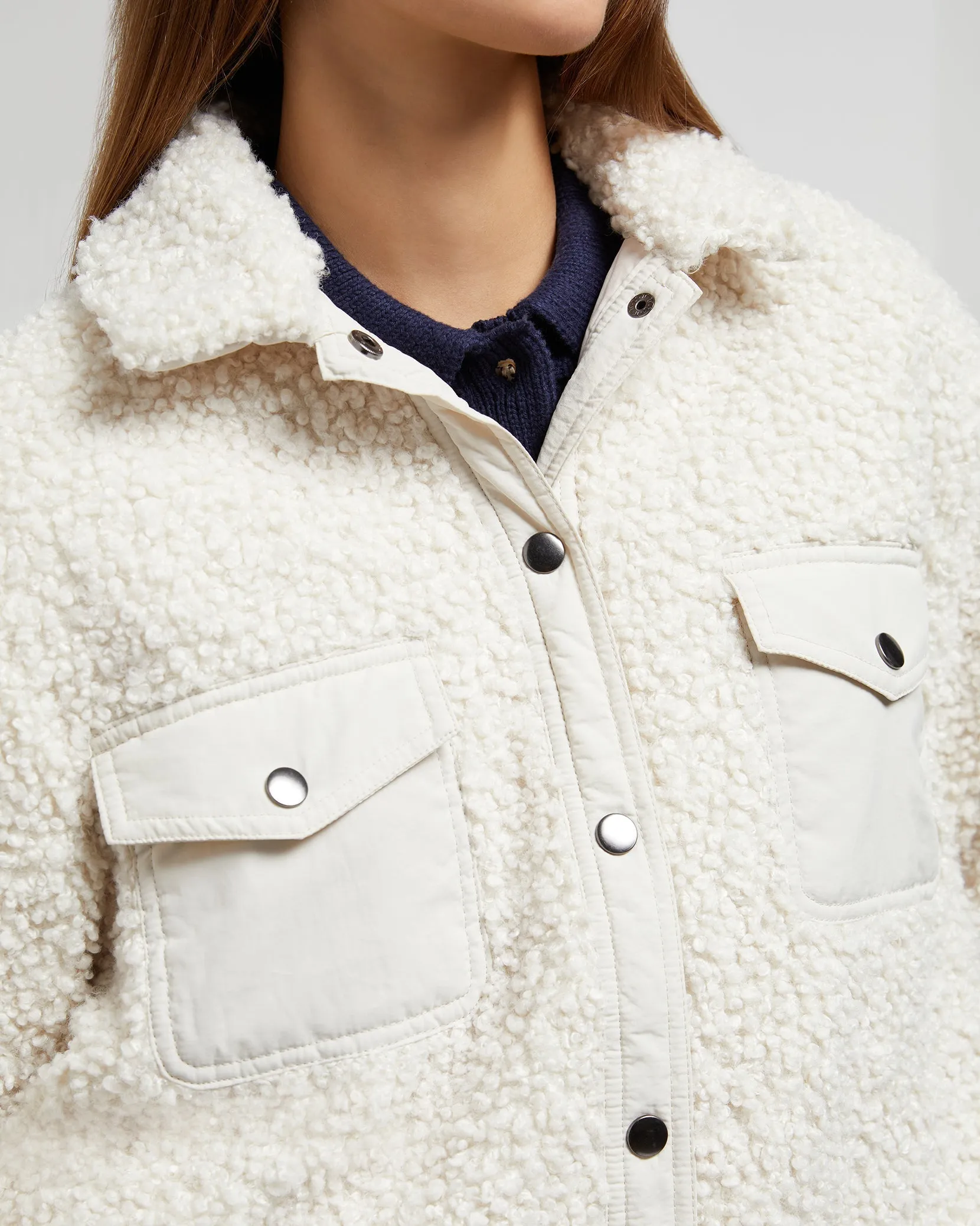 Sherpa Nylon Jacket | Oat