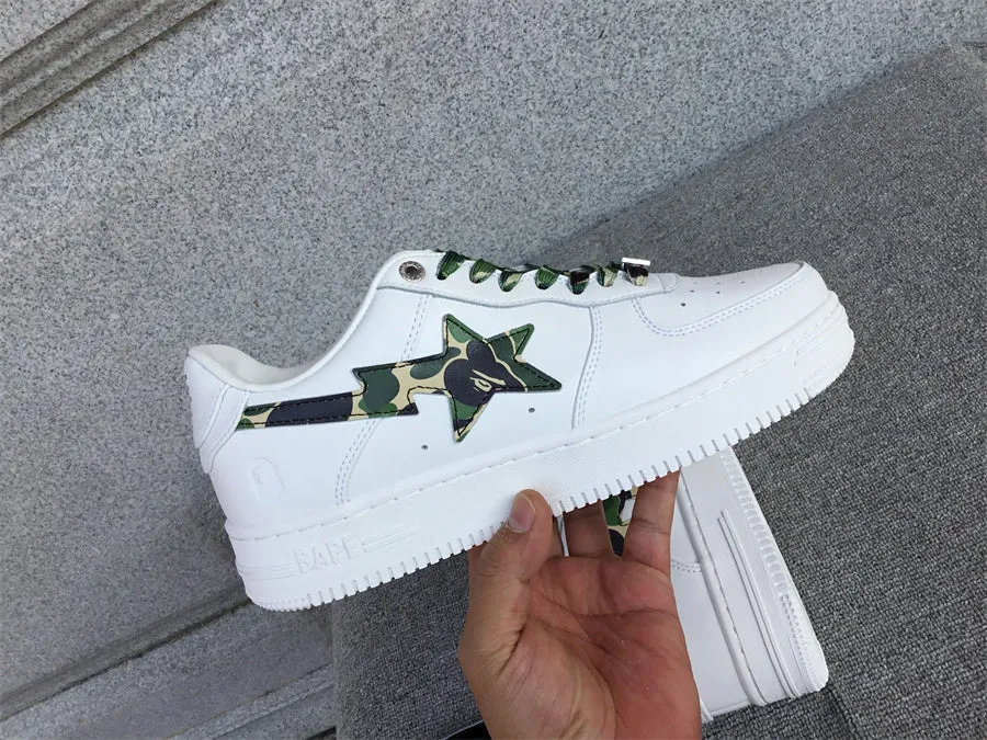 Sneakers White & Camo Logo