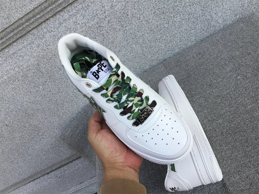 Sneakers White & Camo Logo