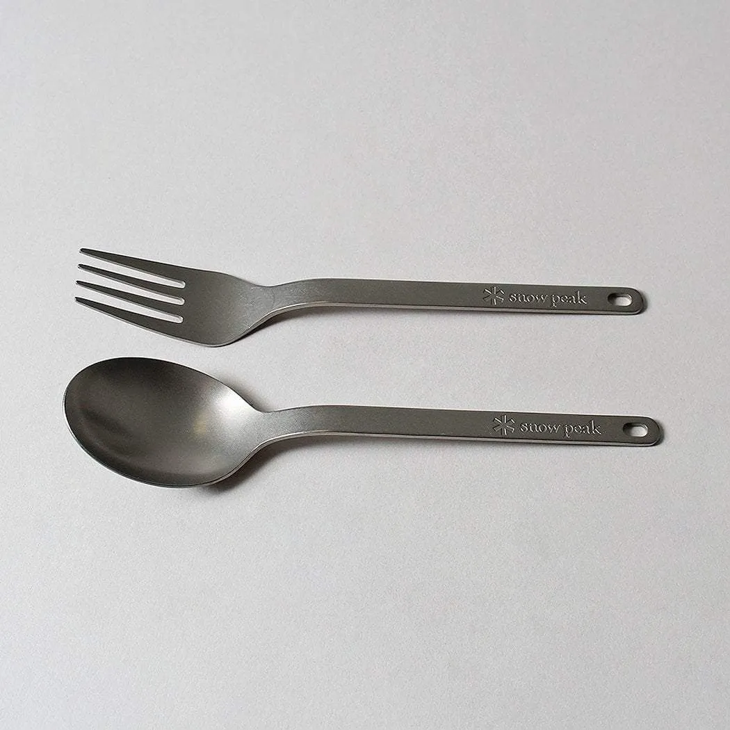 Snow Peak Titanium Fork & Spoon Set