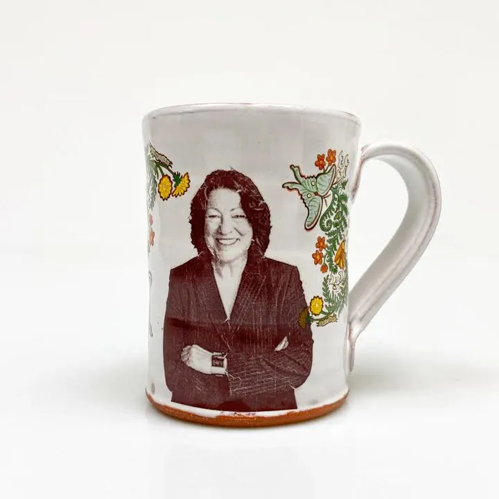 Sonia Sotomayor Mug with Flowers