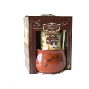 Soups + Stews Pasta Kit - Terracotta Pot And Lid, Splash Guard, Wooden Spoon, Pasta