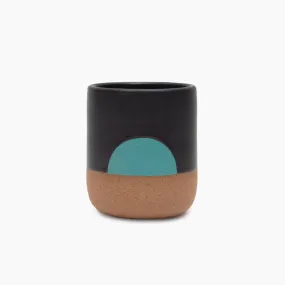 Speckled Handleless Mug - Black with Moonrise