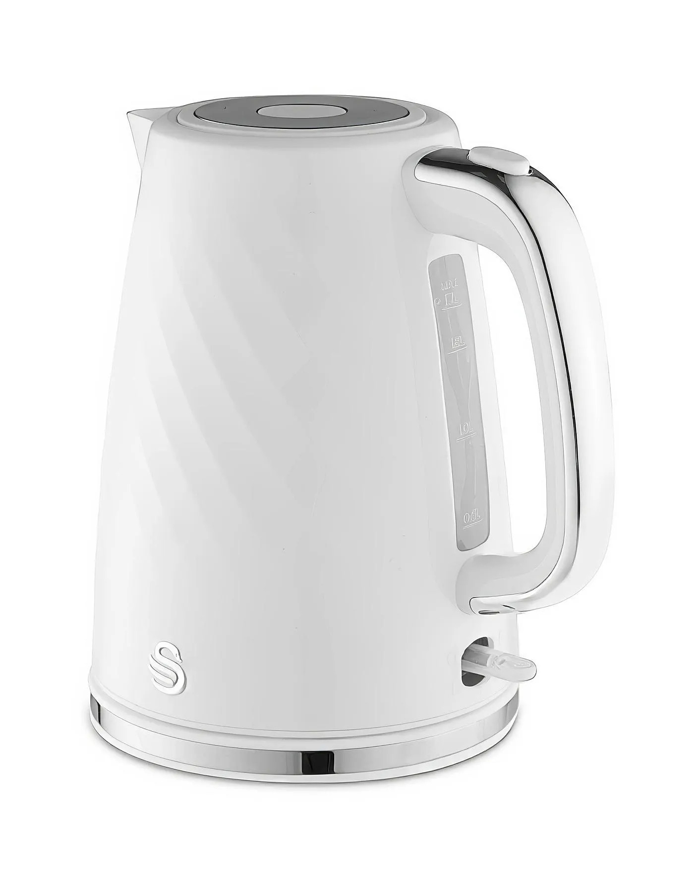 Swan Windsor 1.7L Textured Kettle and 2 Slice Toaster White