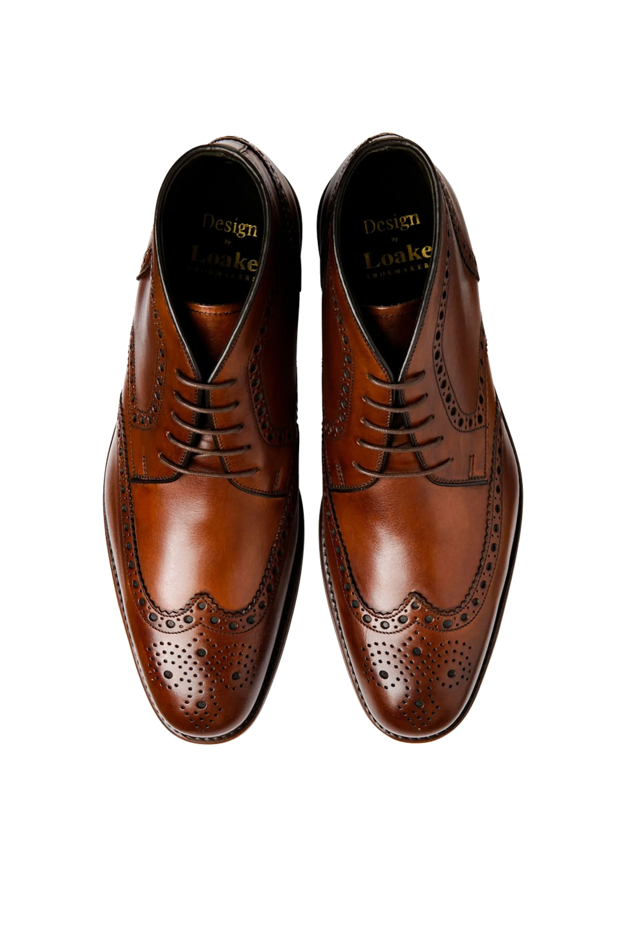 Sywell Hand Painted Brogue Boot Cedar