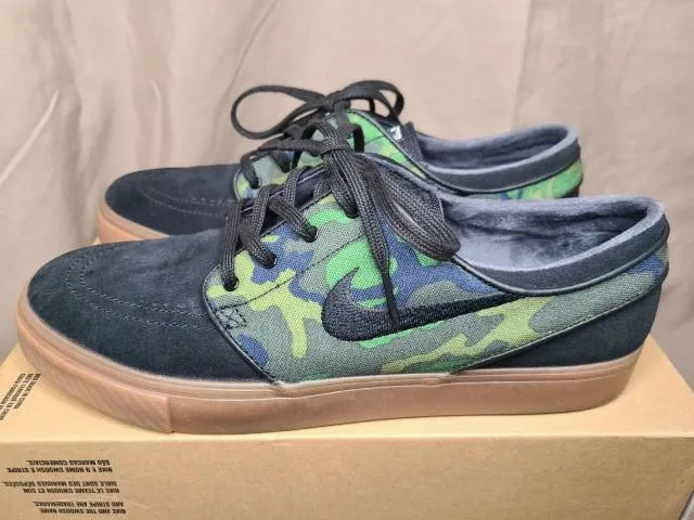 Sz 10 Nike Zoom Stefan Janoski Retro Air Camo Gum Skateb...