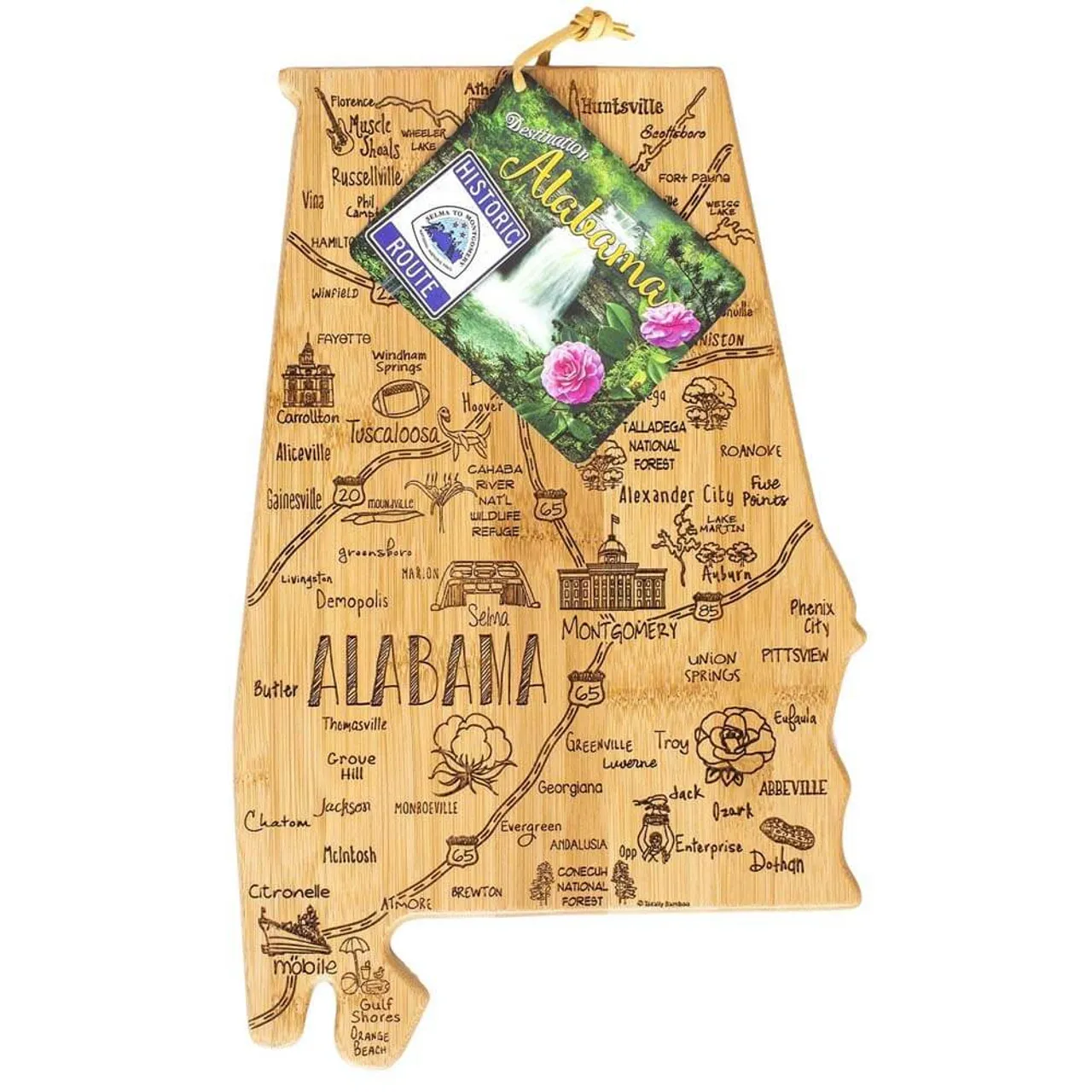 Totally Bamboo Alabama Destination Cutting Board