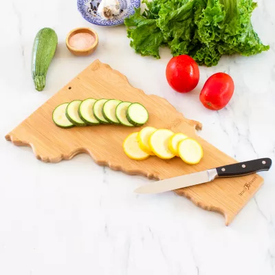 Totally Bamboo Destination State Shaped Serving and Cutting Board