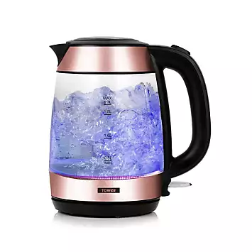 Tower 3KW 1.7L Glass Kettle T10040RG - Rose Gold | Kaleidoscope