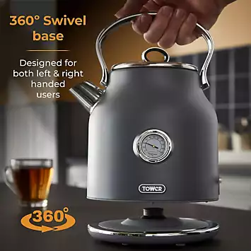 Tower Renaissance 1.7L 3KW Kettle - Grey | Kaleidoscope