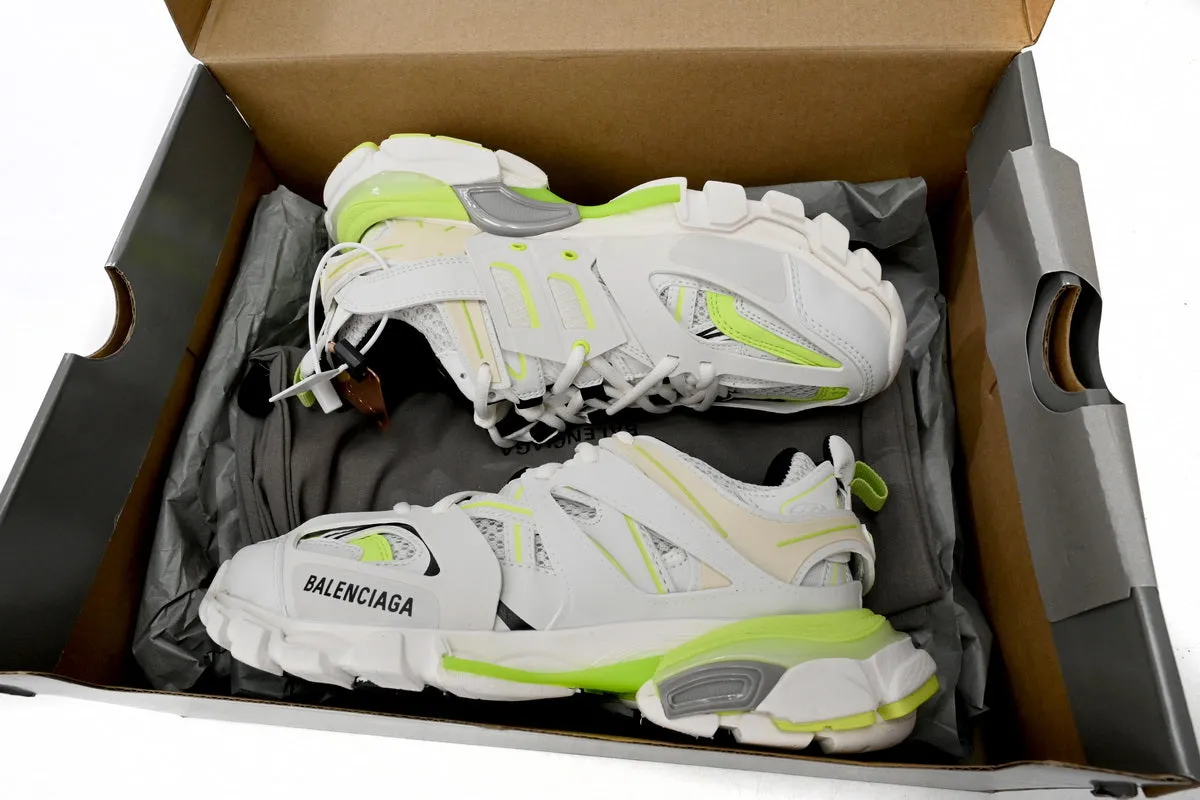 Track Sneakers White & Fluo