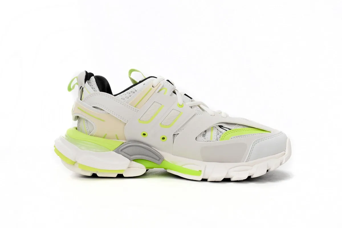 Track Sneakers White & Fluo