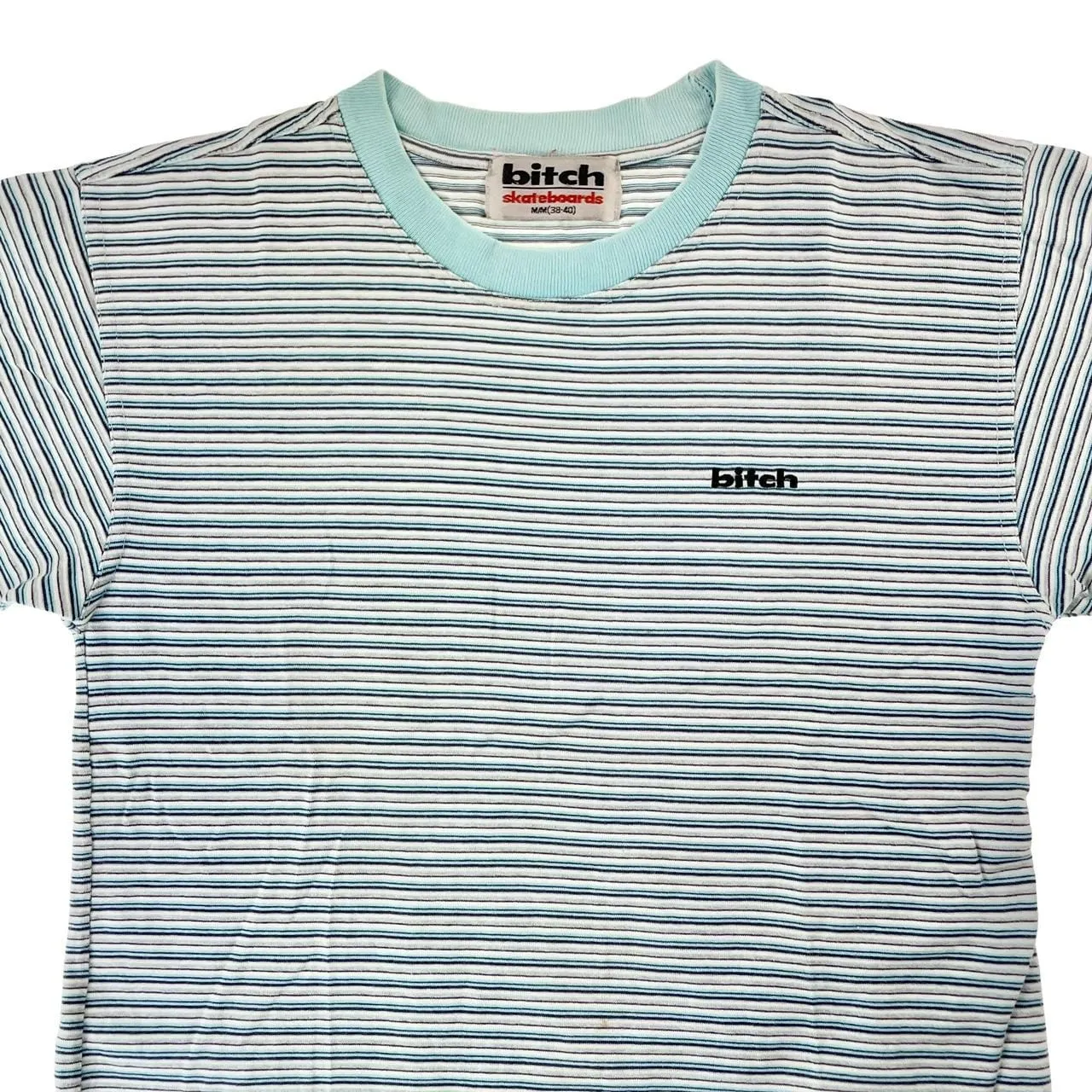 Vintage Bitch Skateboards striped t shirt size XS