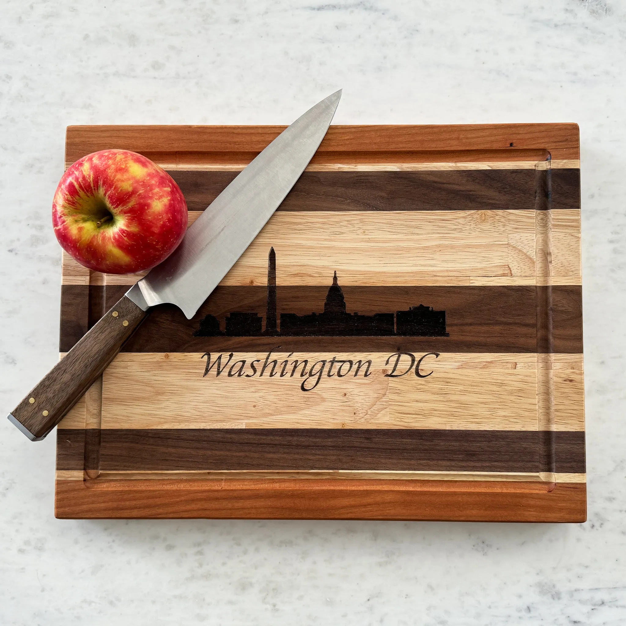 Washington, D.C. Skyline Wooden Cutting Board