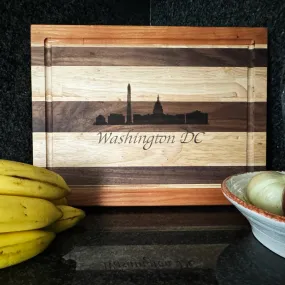 Washington, D.C. Skyline Wooden Cutting Board