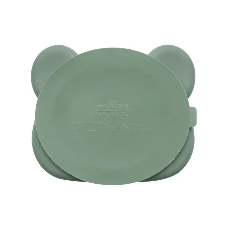 We Might Be Tiny Bear Stickie Plate - Sage