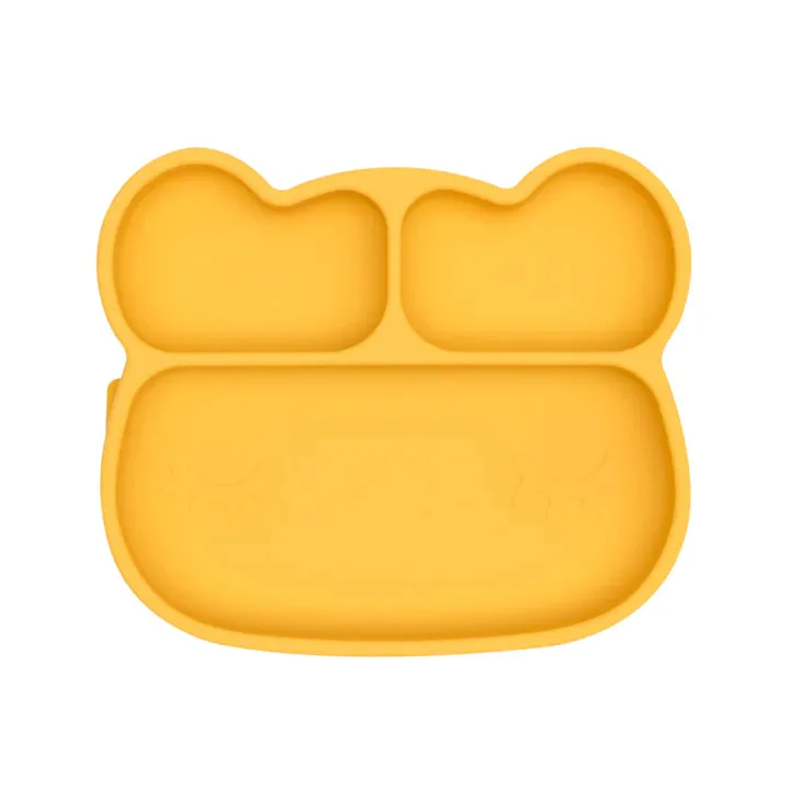 We Might Be Tiny Bear Stickie Plate - Yellow