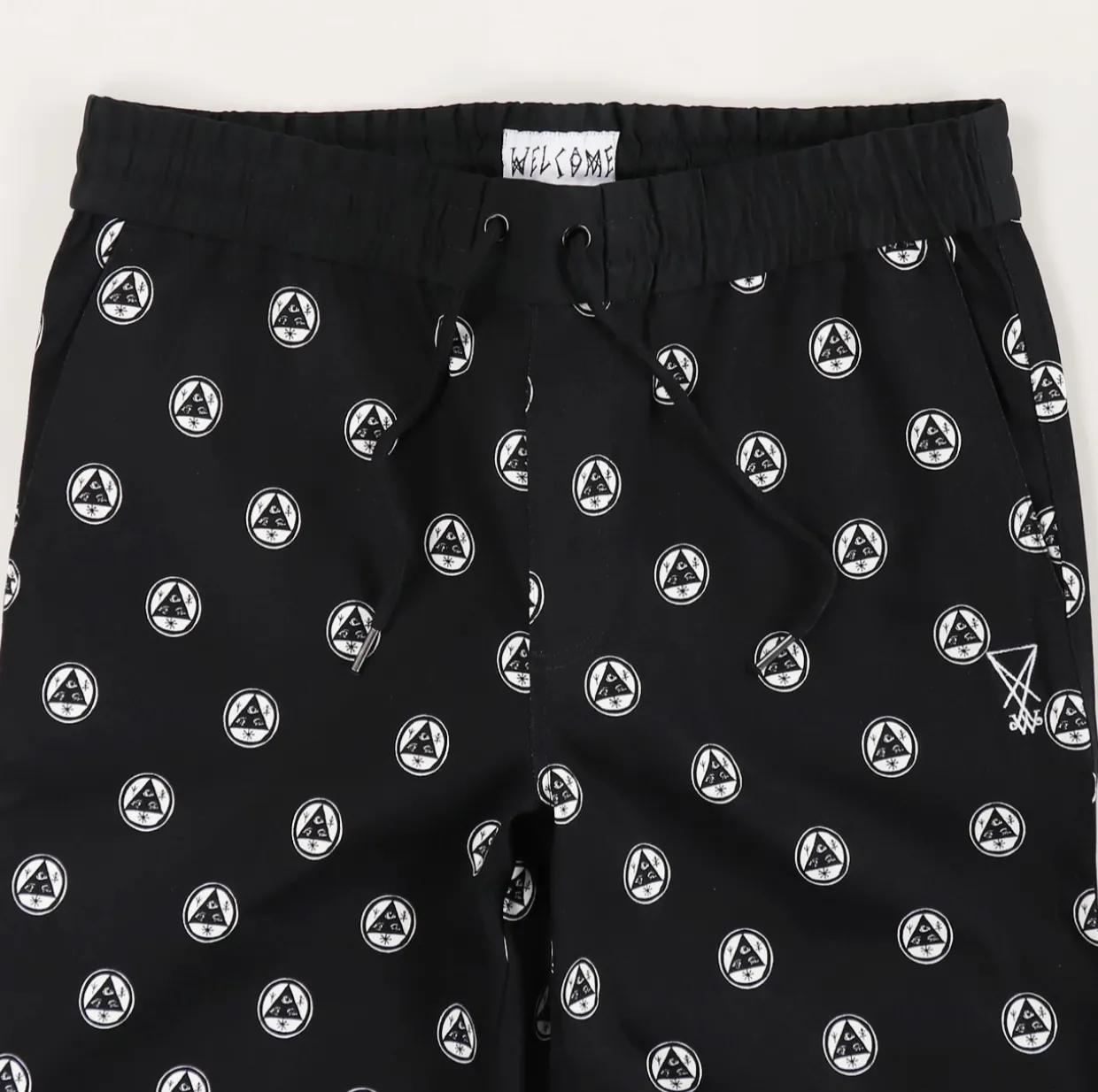 Welcome Skateboards - Tali-Dot Elastic Pant - Black/White