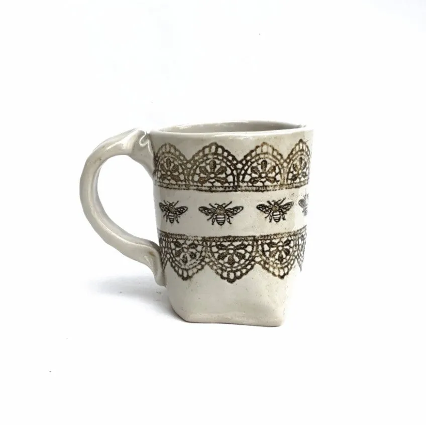 White Lace Mug