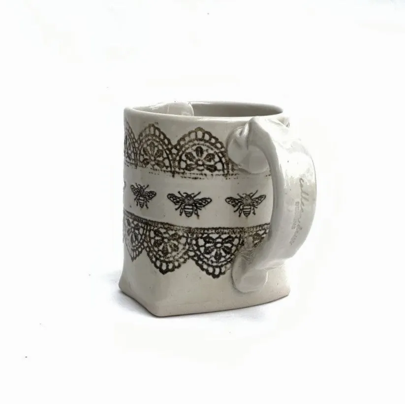 White Lace Mug