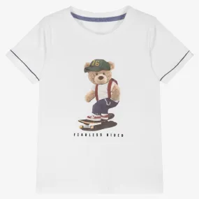 White Skateboard Bear T-Shirt