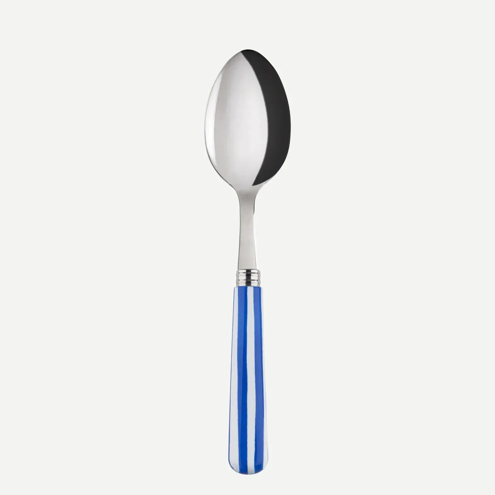 White Stripe Soup Spoon