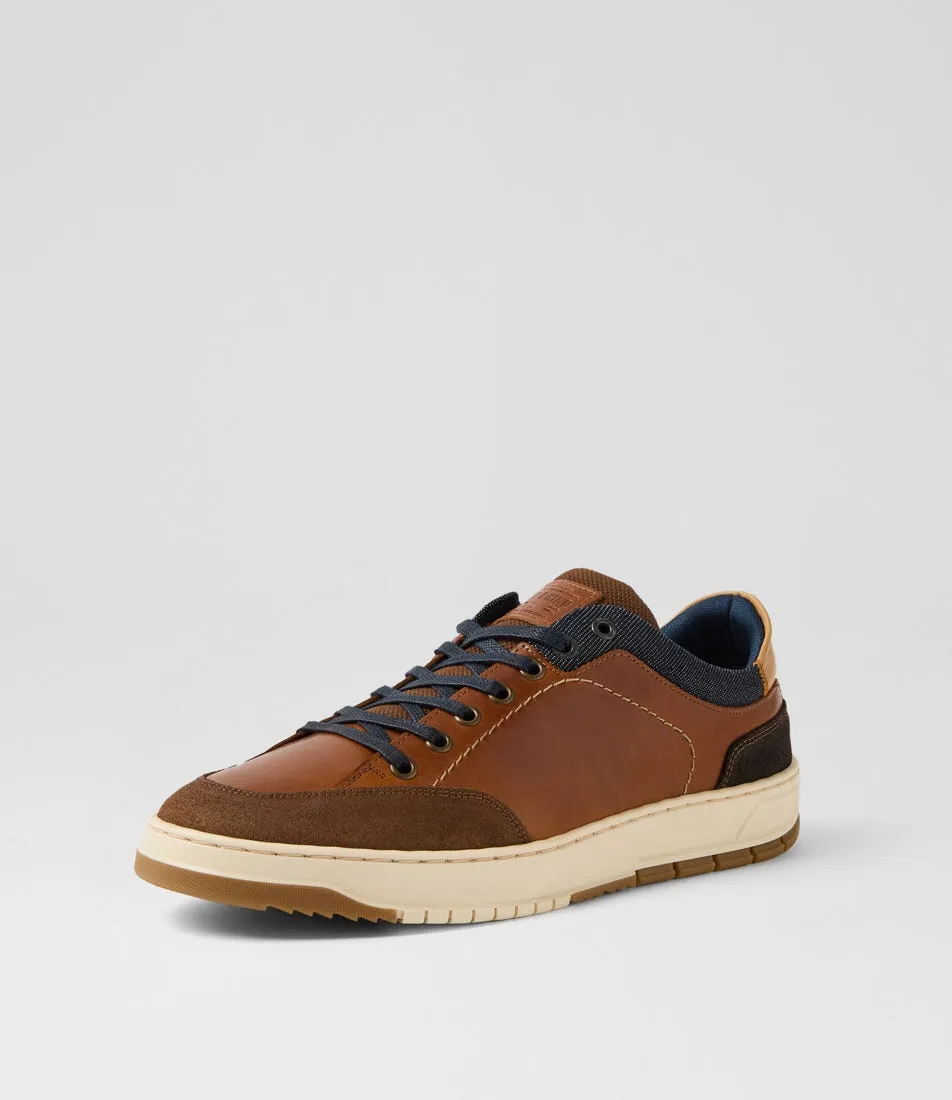 WILD RHINO Dravis Tan Leather Sneakers